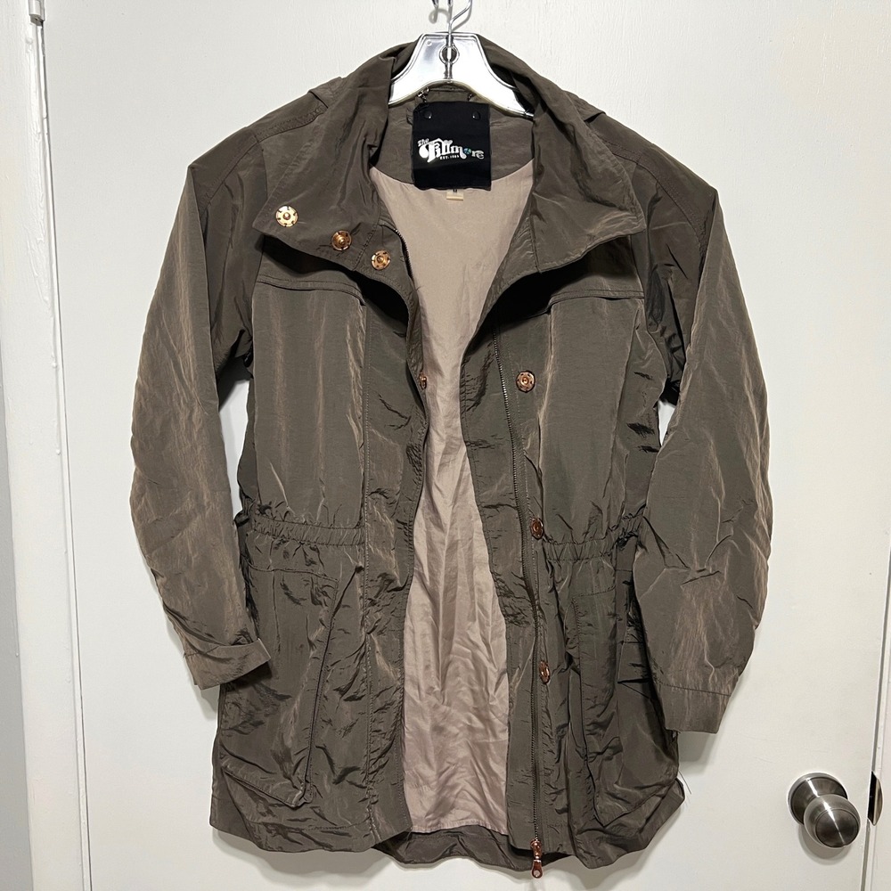The Fillmore Anthropologie Womens Anorak Hooded‎ Jacket Size M Olive Utility